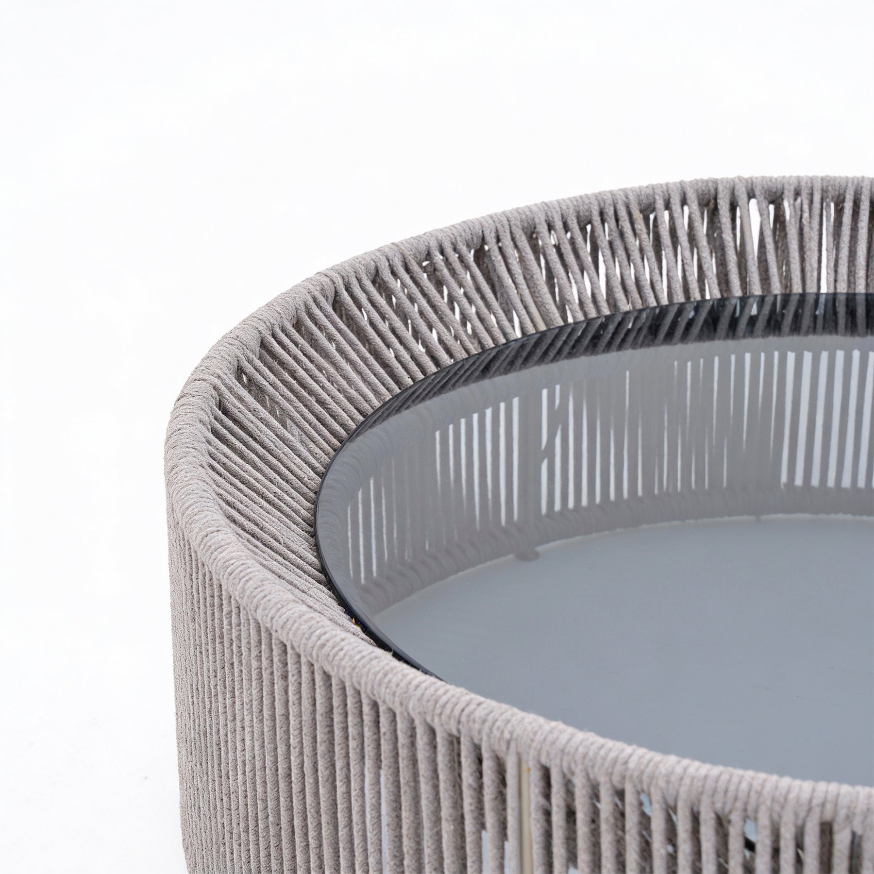 Close-up of a textured circular object with a white background