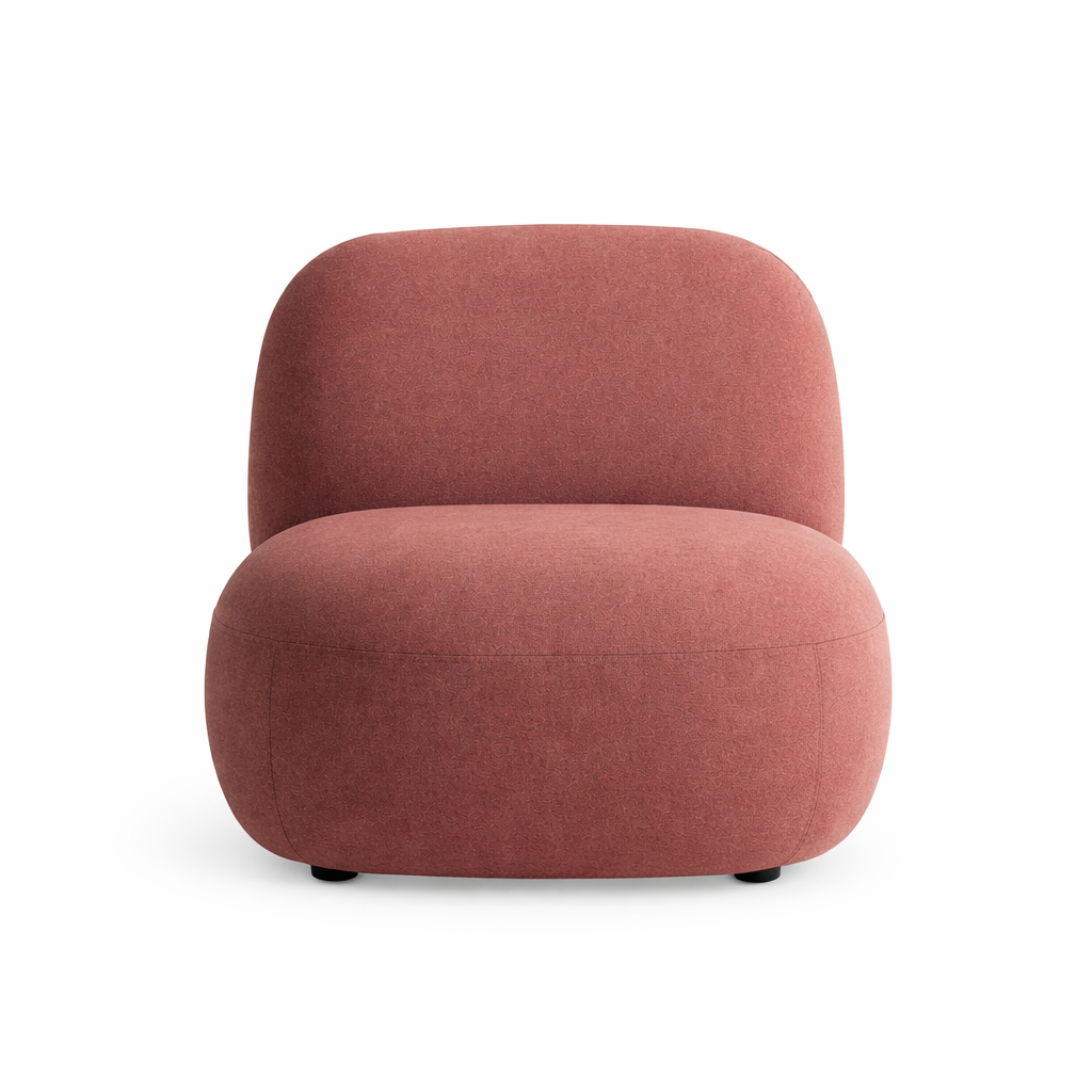 Red armchair on a white background
