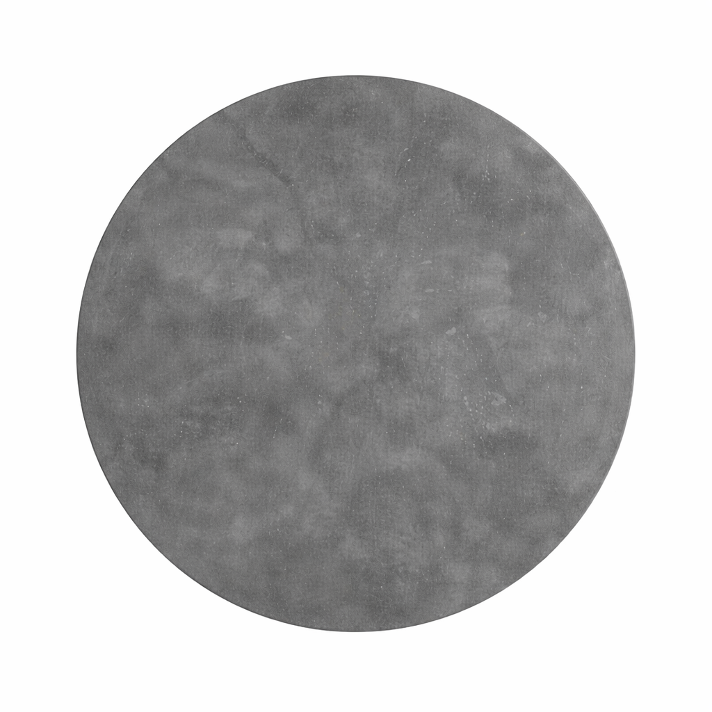 Round gray stone surface on a white background