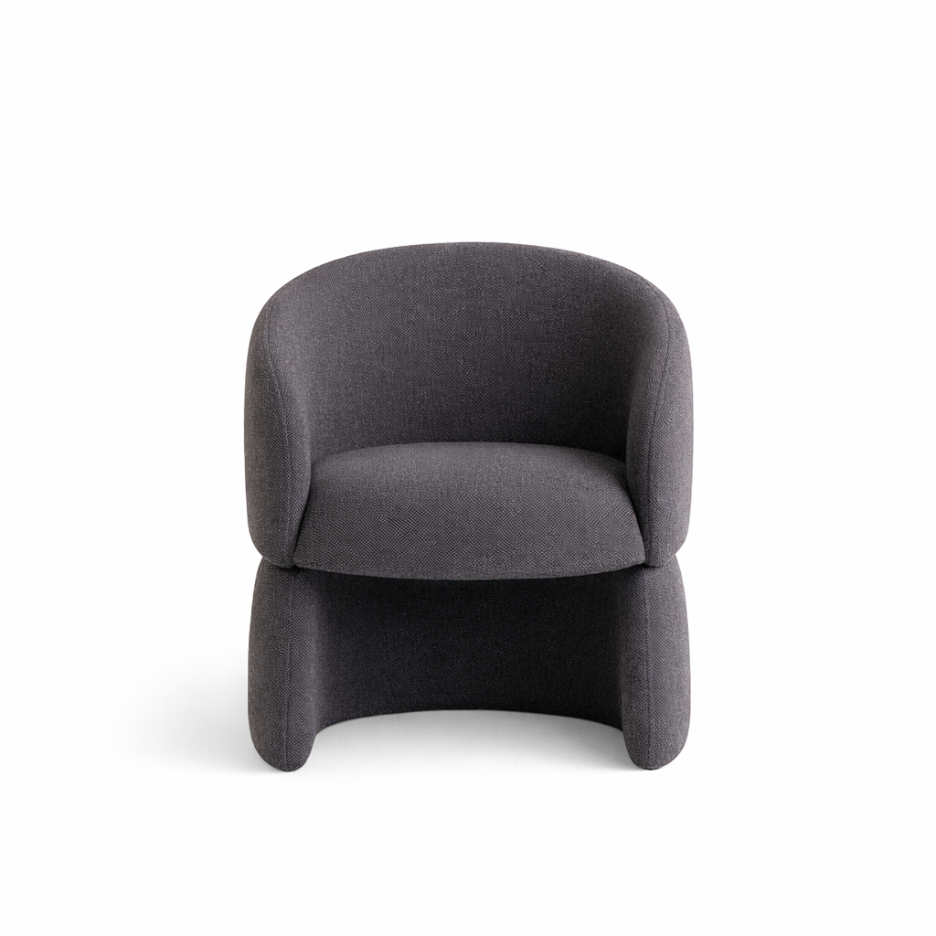 Gray armchair on a white background