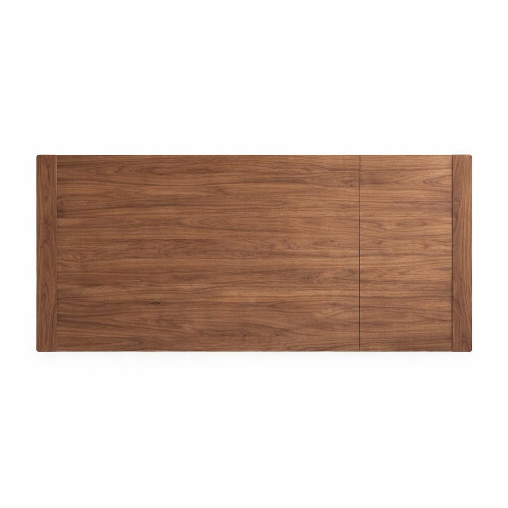 Wooden panel with a natural finish on a white background