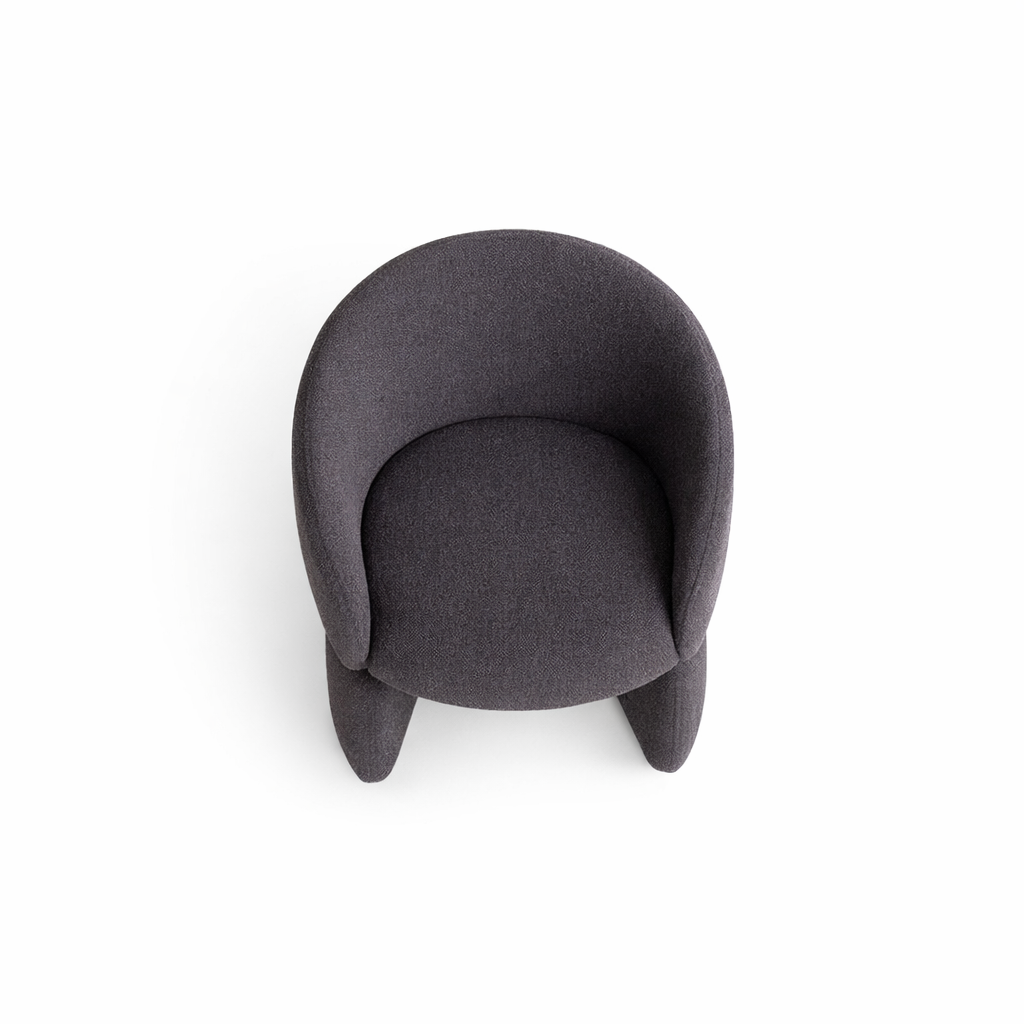 Gray chair on a white background