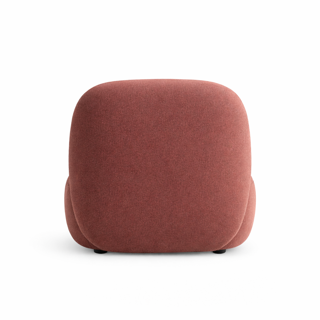 Red-brown cushion on a white background