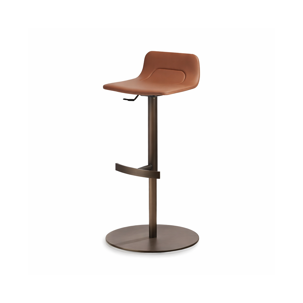 Brown bar stool on a white background