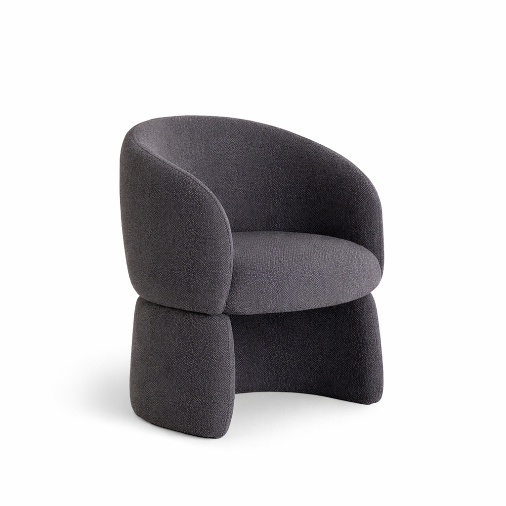 Modern gray chair on a white background